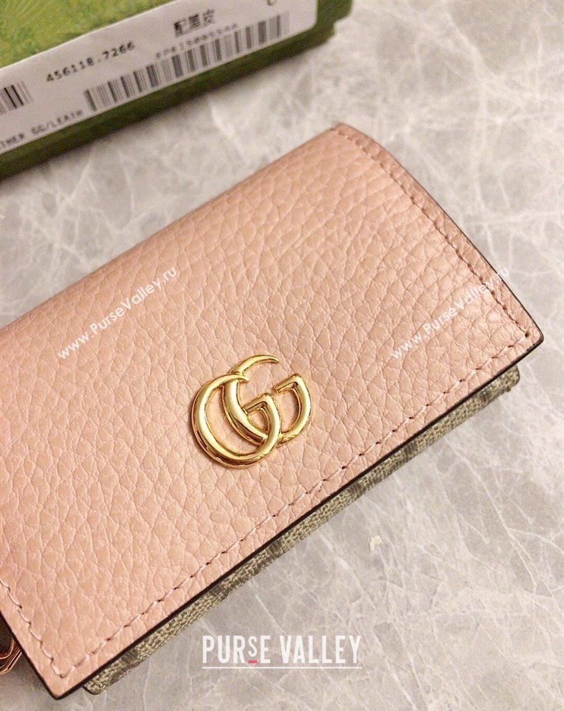 Gucci GG Marmont key case wallet 456118 Pink (ziyin-23112115)