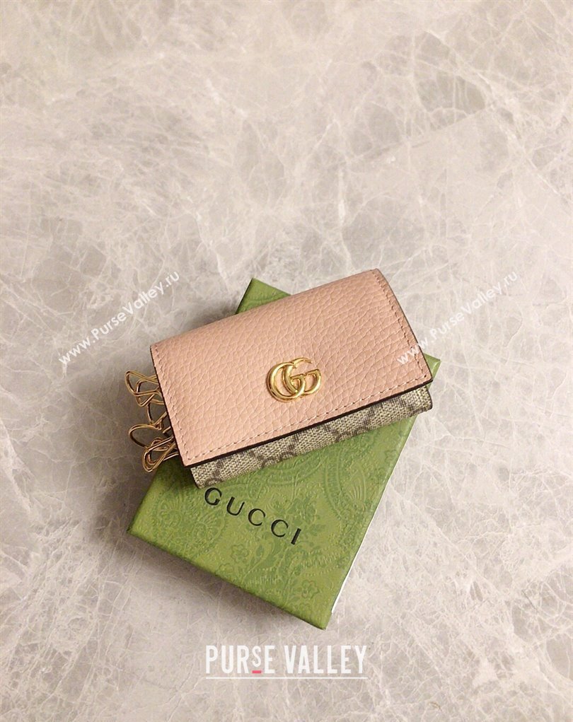 Gucci GG Marmont key case wallet 456118 Pink (ziyin-23112115)