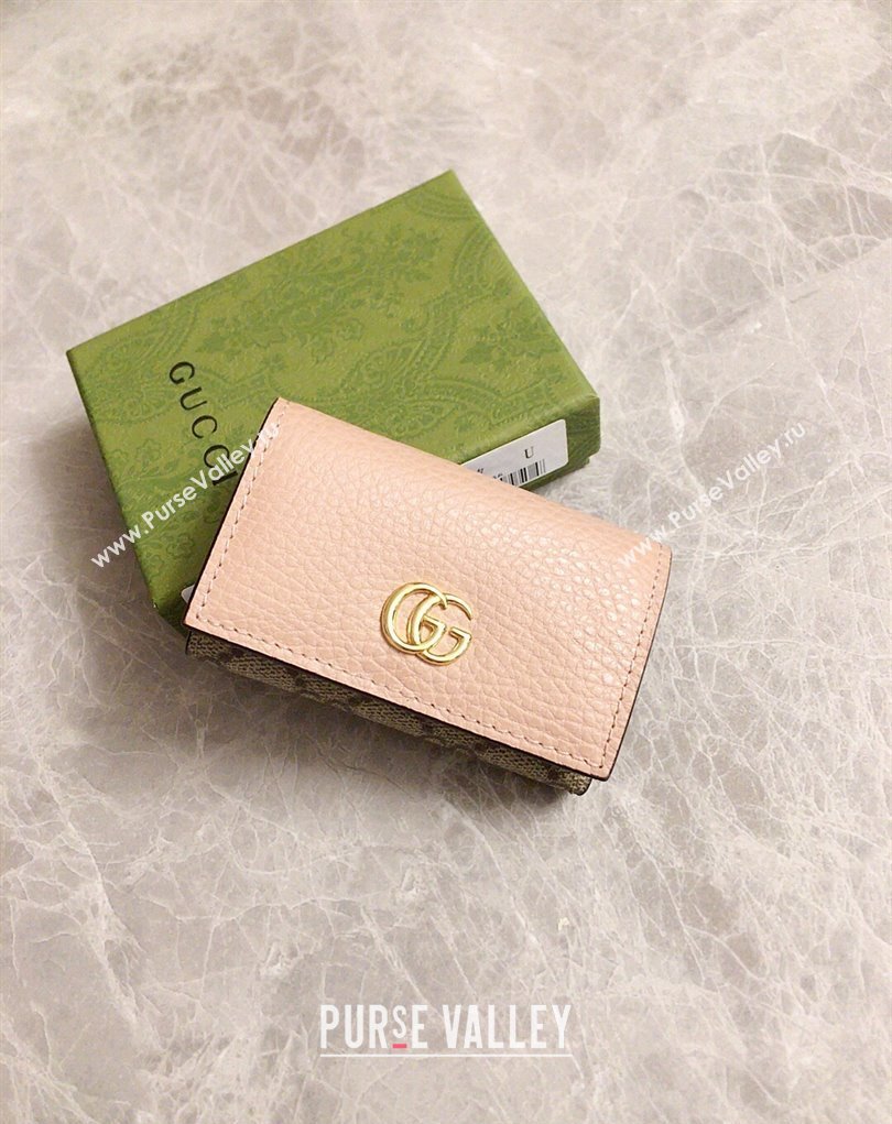 Gucci GG Marmont key case wallet 456118 Pink (ziyin-23112115)