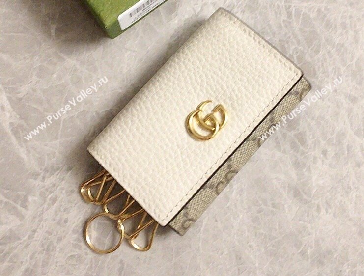 Gucci GG Marmont key case wallet 456118 White (ziyin-23112114)