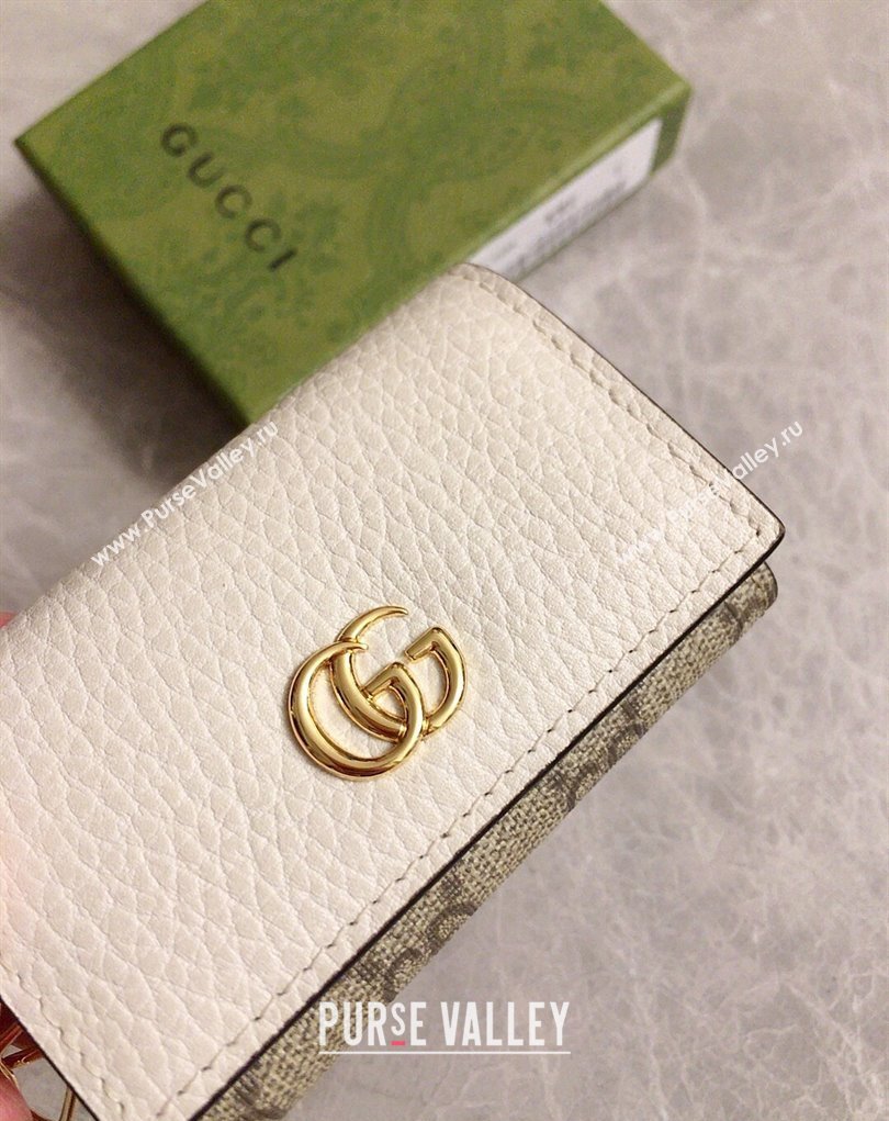 Gucci GG Marmont key case wallet 456118 White (ziyin-23112114)