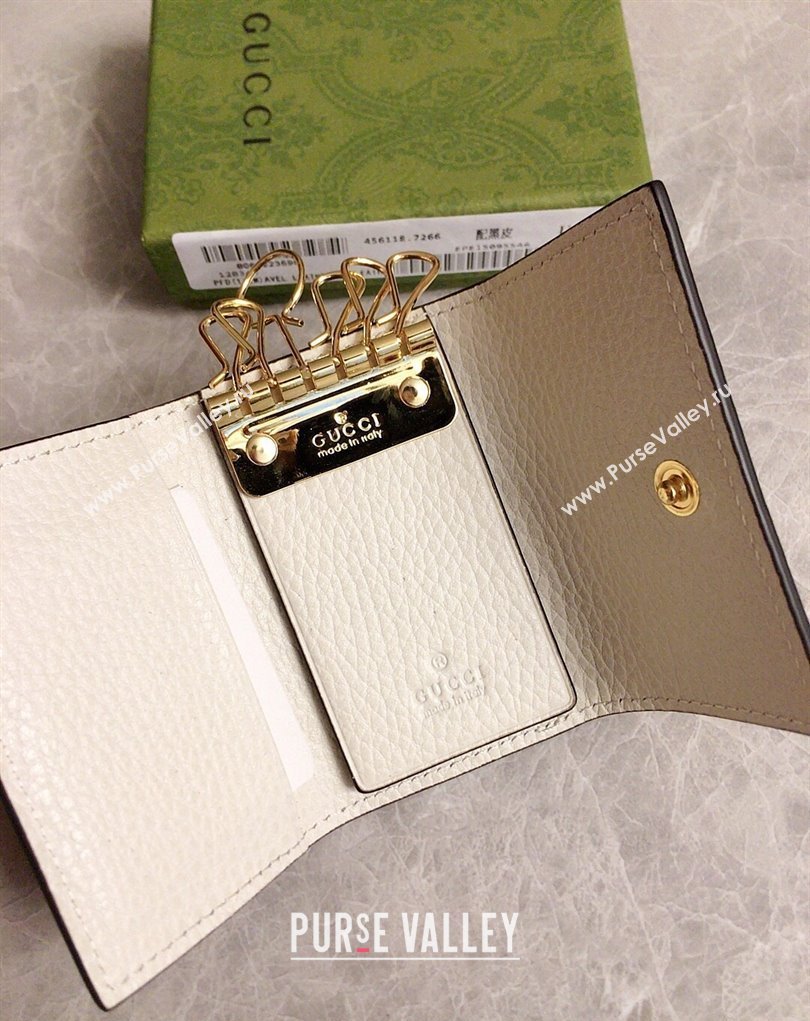 Gucci GG Marmont key case wallet 456118 White (ziyin-23112114)