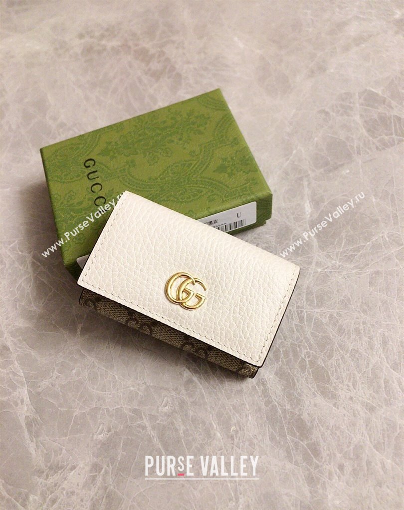 Gucci GG Marmont key case wallet 456118 White (ziyin-23112114)
