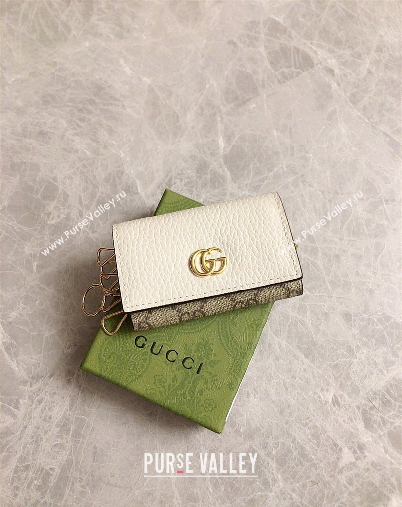 Gucci GG Marmont key case wallet 456118 White (ziyin-23112114)