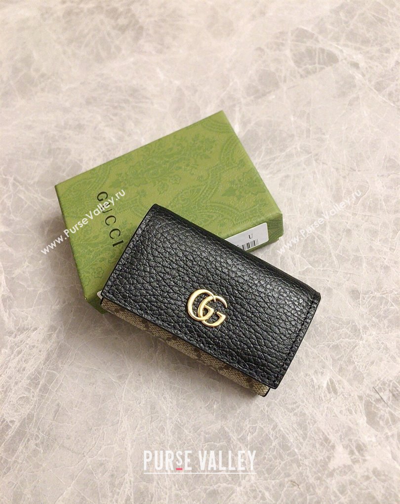 Gucci GG Marmont key case wallet 456118 Black (ziyin-23112113)