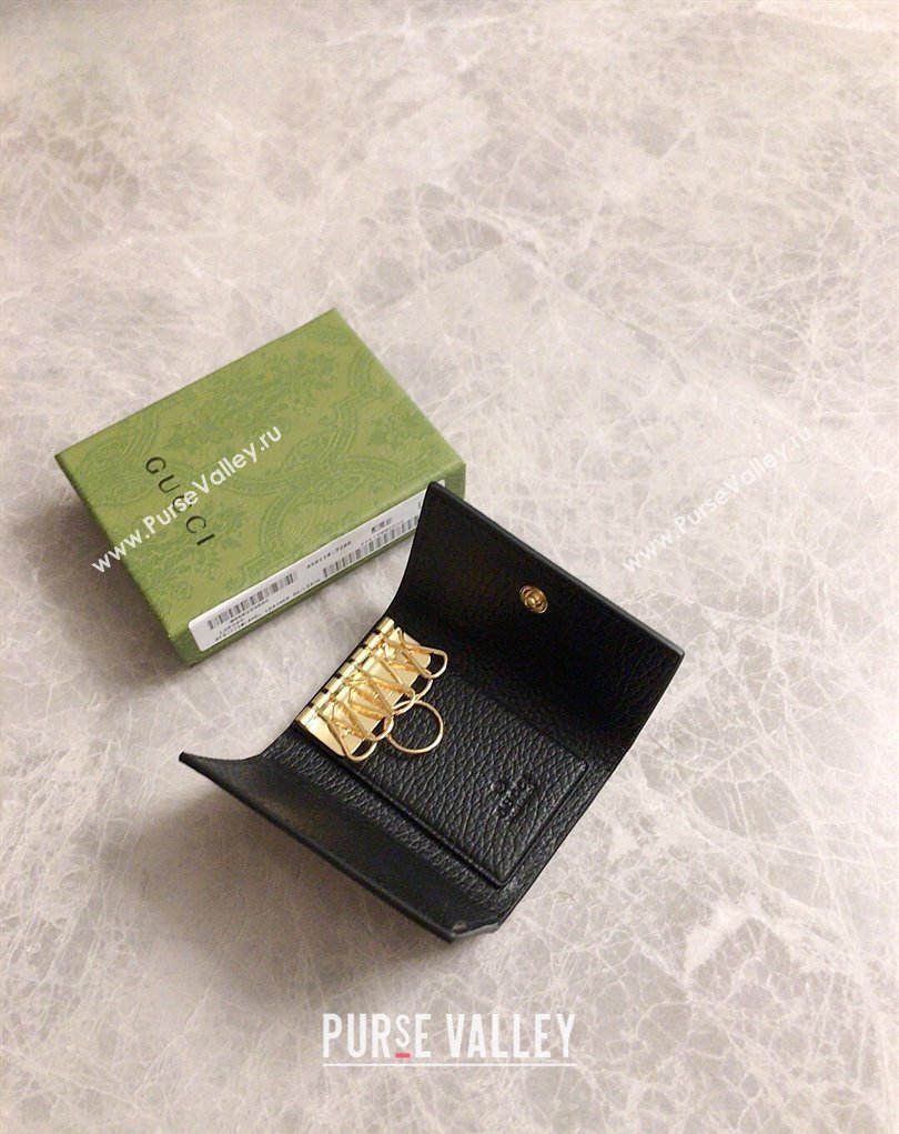 Gucci GG Marmont key case wallet 456118 Black (ziyin-23112113)
