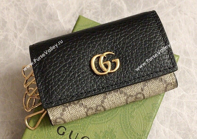 Gucci GG Marmont key case wallet 456118 Black (ziyin-23112113)