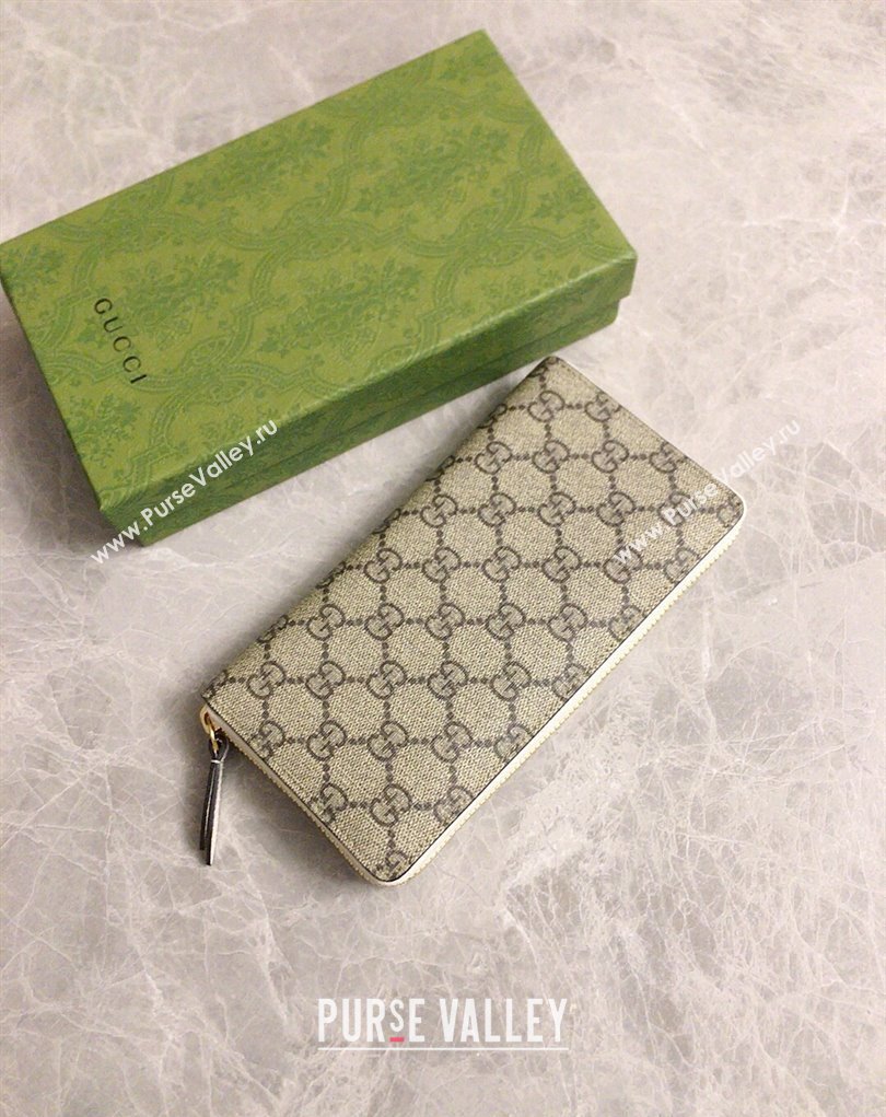 Gucci GG Marmont zip around wallet 456117 White (ziyin-23112108)