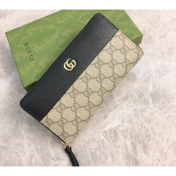 Gucci GG Marmont zip around wallet 456117 Black (ziyin-23112107)