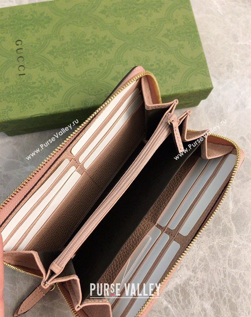 Gucci GG Marmont zip around wallet 456117 Pink (ziyin-23112109)