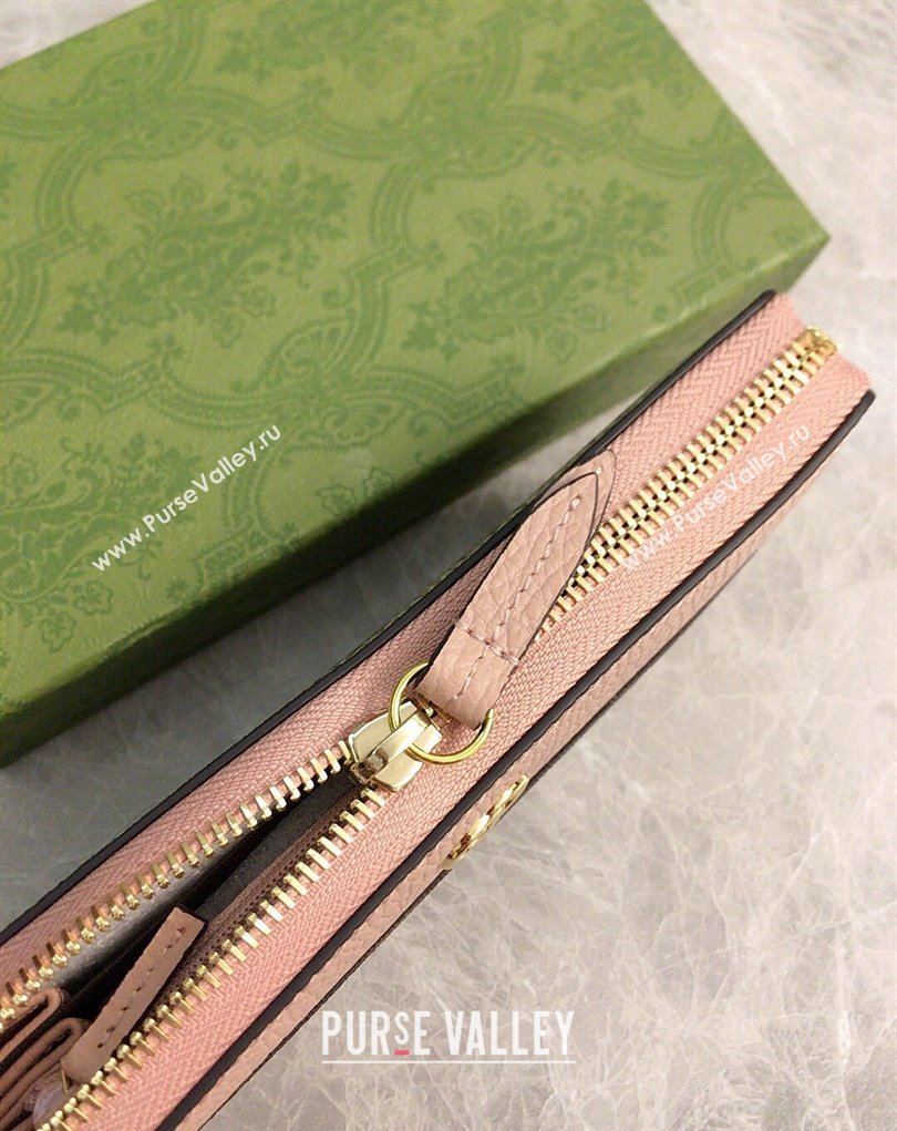 Gucci GG Marmont zip around wallet 456117 Pink (ziyin-23112109)