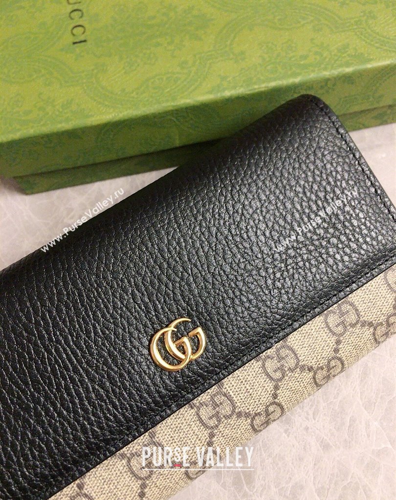 Gucci GG Marmont continental wallet 456116 Black (ziyin-23112104)