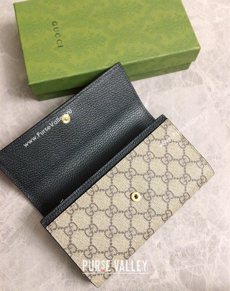 Gucci GG Marmont continental wallet 456116 Black (ziyin-23112104)