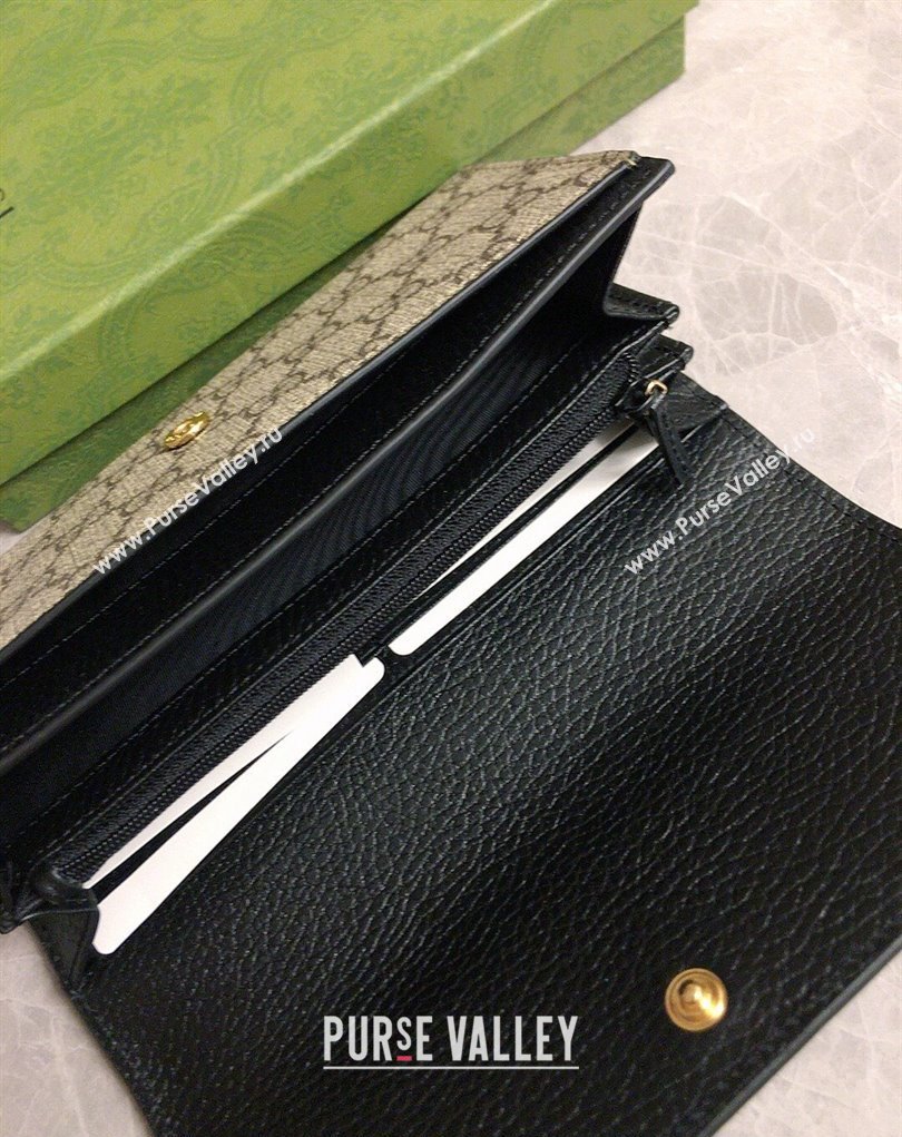 Gucci GG Marmont continental wallet 456116 Black (ziyin-23112104)