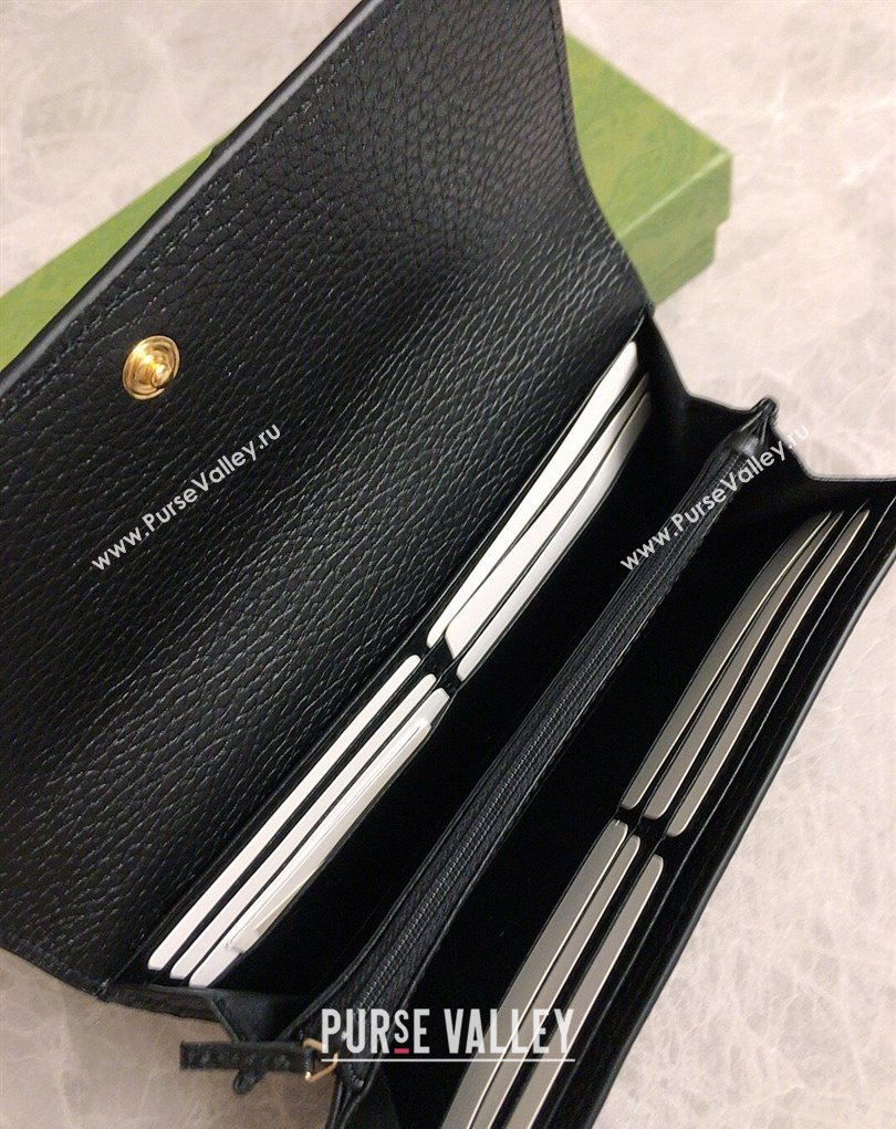 Gucci GG Marmont continental wallet 456116 Black (ziyin-23112104)