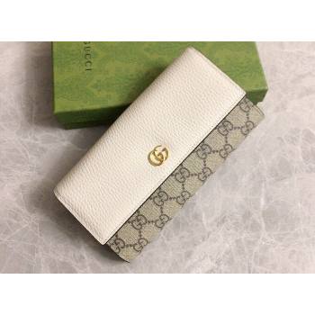 Gucci GG Marmont continental wallet 456116 White (ziyin-23112105)