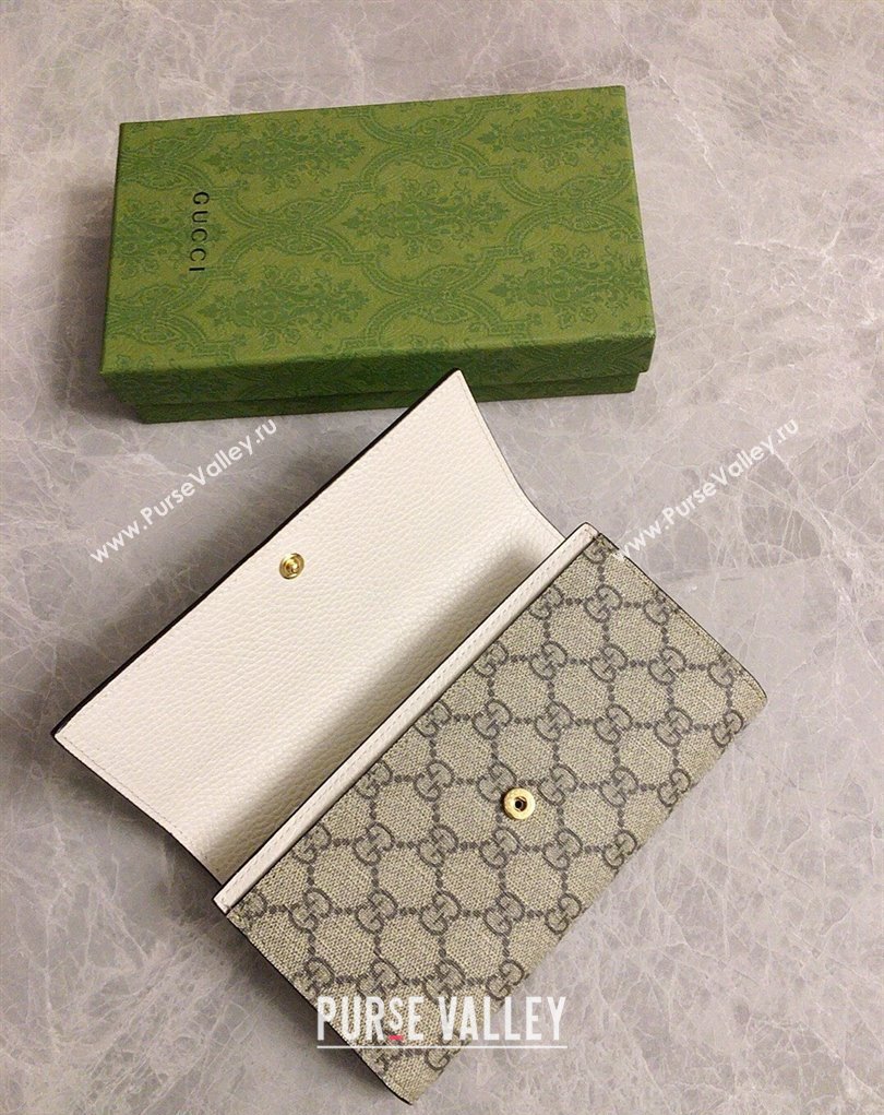 Gucci GG Marmont continental wallet 456116 White (ziyin-23112105)