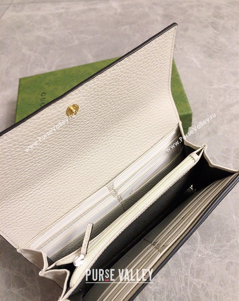 Gucci GG Marmont continental wallet 456116 White (ziyin-23112105)