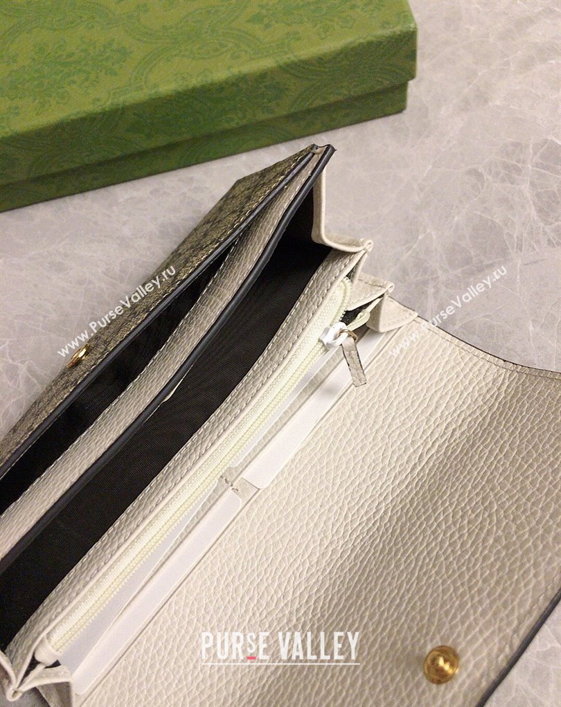 Gucci GG Marmont continental wallet 456116 White (ziyin-23112105)