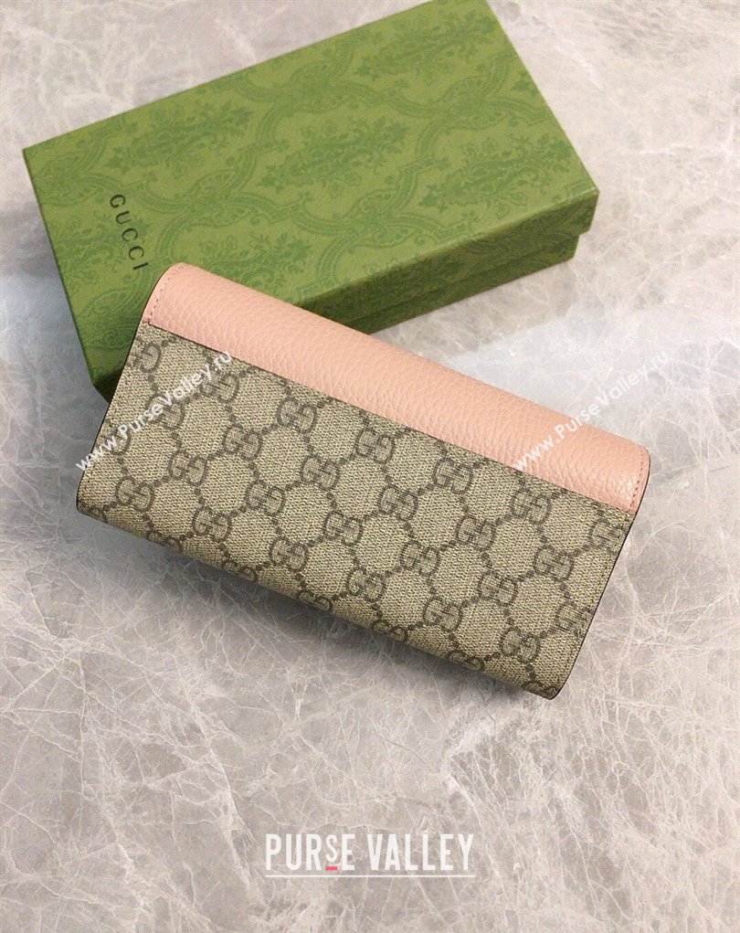 Gucci GG Marmont continental wallet 456116 Pink (ziyin-23112106)
