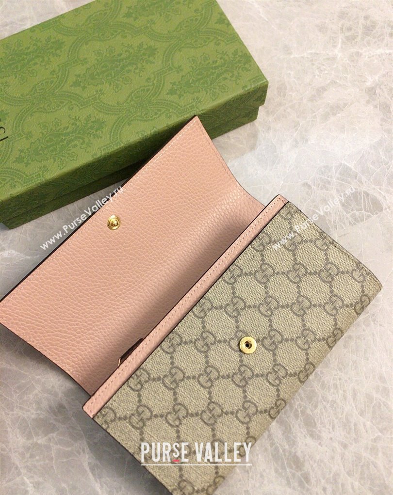 Gucci GG Marmont continental wallet 456116 Pink (ziyin-23112106)
