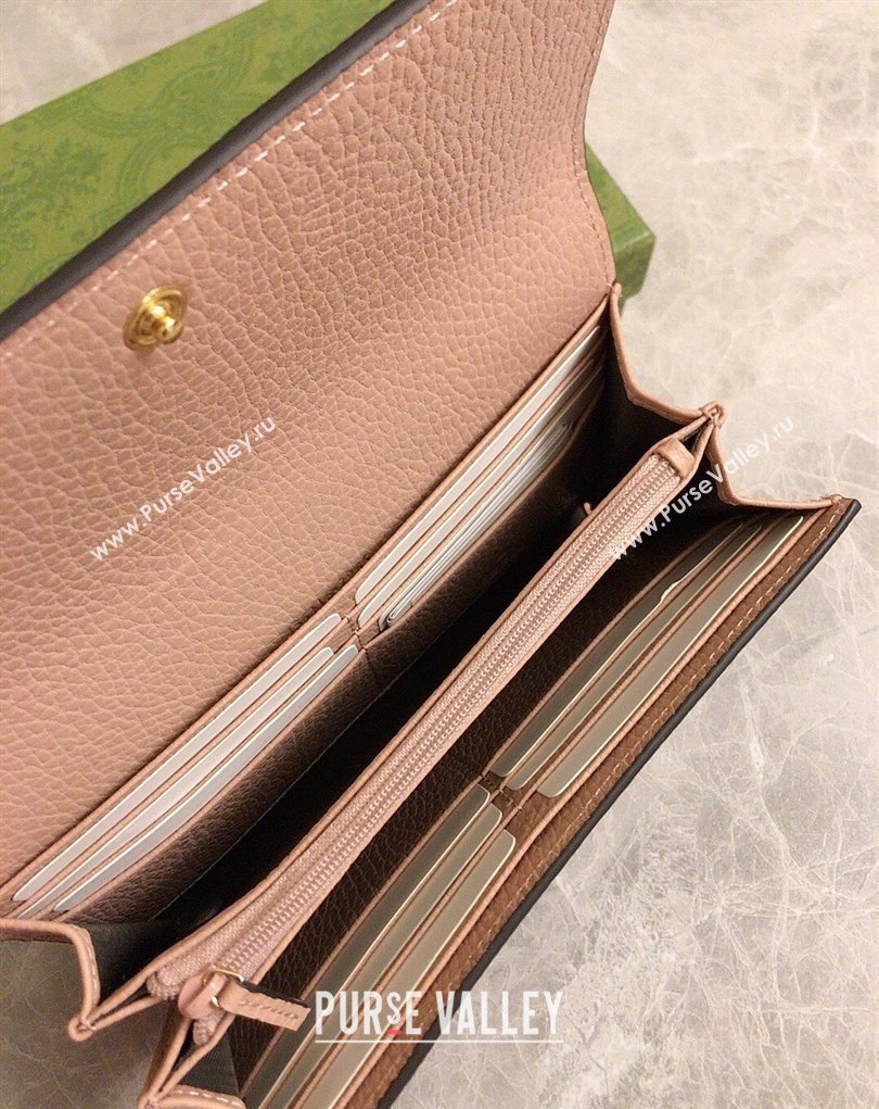 Gucci GG Marmont continental wallet 456116 Pink (ziyin-23112106)