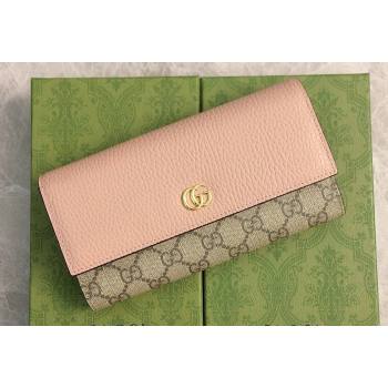 Gucci GG Marmont continental wallet 456116 Pink (ziyin-23112106)