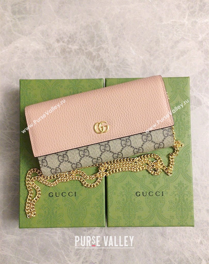 Gucci GG Marmont chain wallet 546585 Pink (ziyin-23112103)