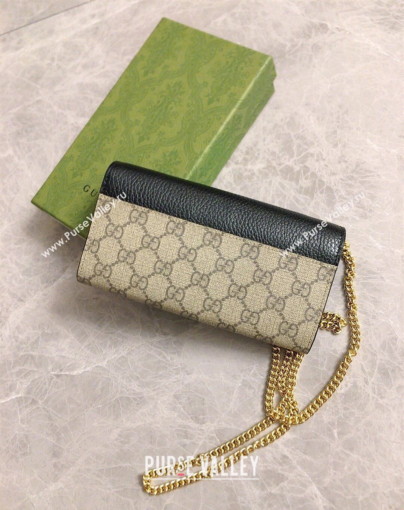 Gucci GG Marmont chain wallet 546585 Black (ziyin-23112101)