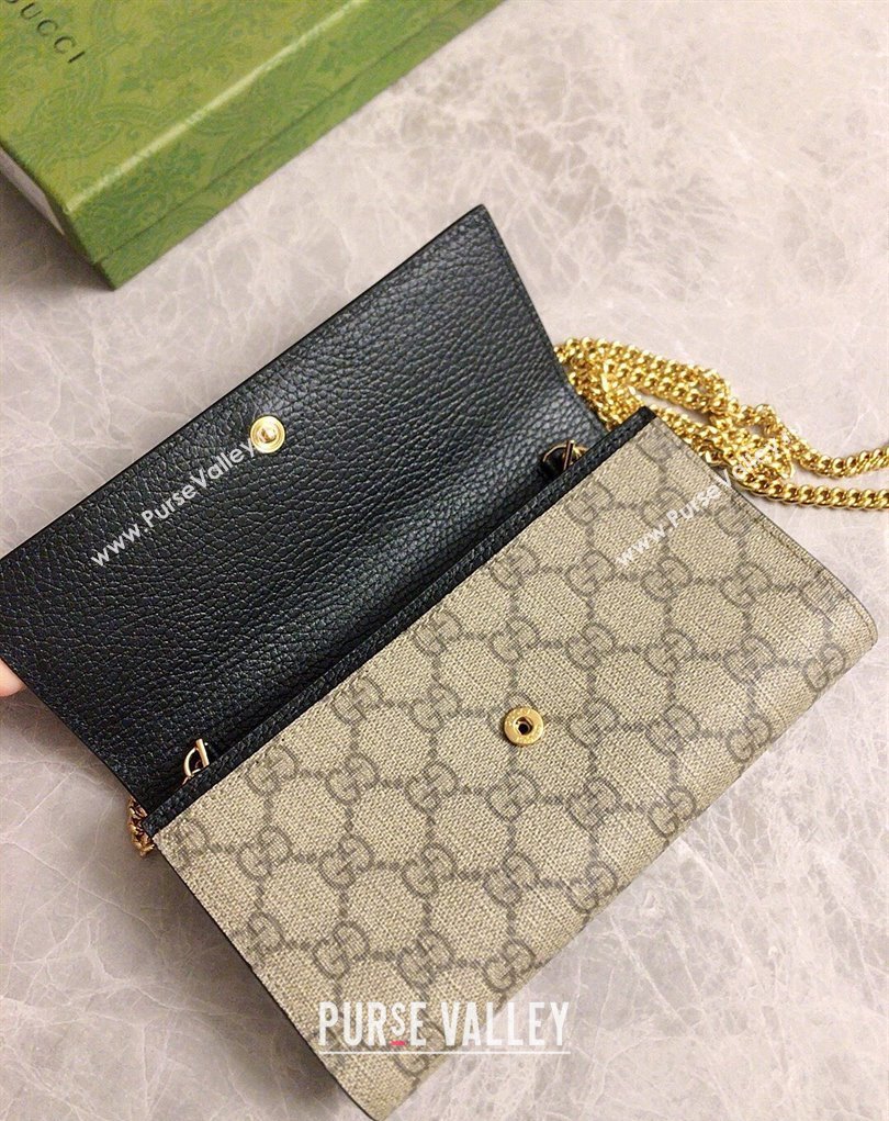 Gucci GG Marmont chain wallet 546585 Black (ziyin-23112101)