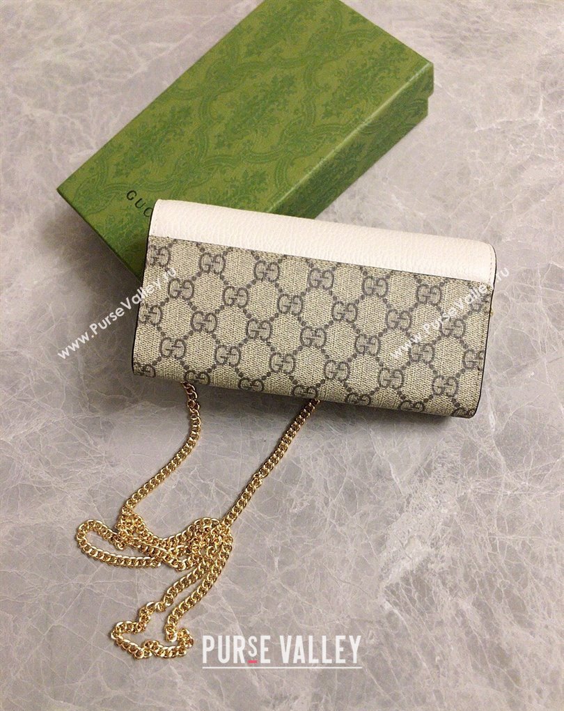 Gucci GG Marmont chain wallet 546585 White (ziyin-23112102)