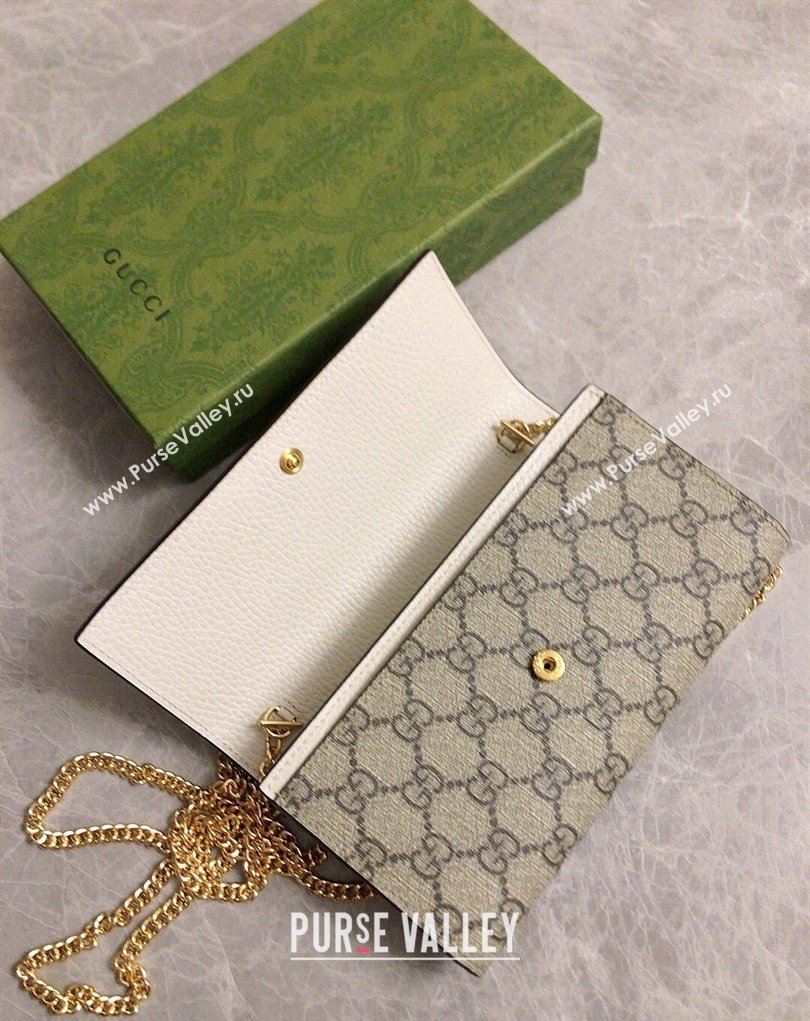 Gucci GG Marmont chain wallet 546585 White (ziyin-23112102)