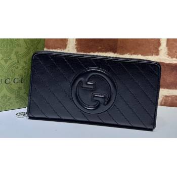 Gucci Blondie zip-around wallet 760312 Black (dlh-23112122)