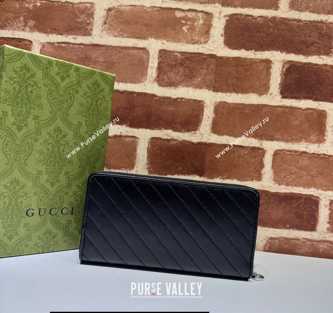 Gucci Blondie zip-around wallet 760312 Black (dlh-23112122)