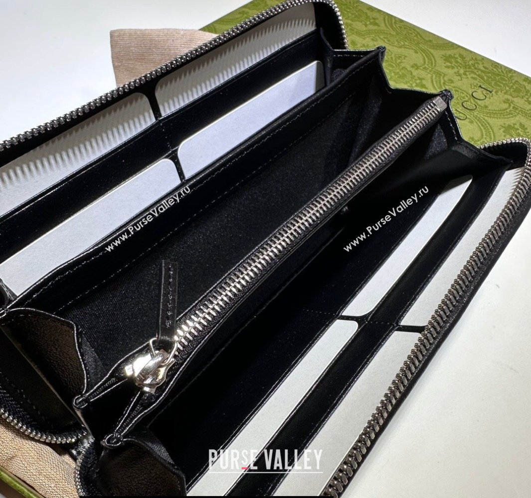 Gucci Blondie zip-around wallet 760312 Black (dlh-23112122)