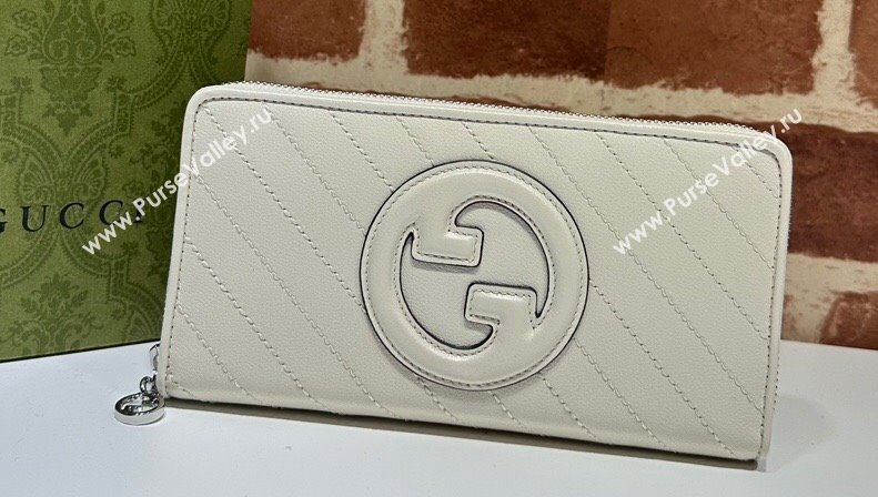 Gucci Blondie zip-around wallet 760312 White (dlh-23112123)
