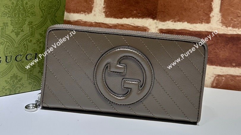 Gucci Blondie zip-around wallet 760312 Brown (dlh-23112124)
