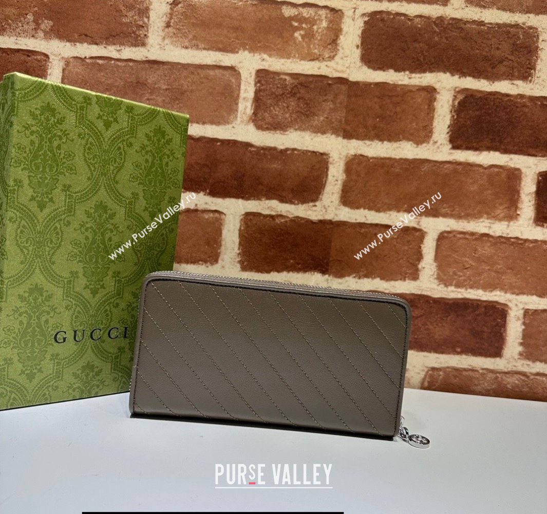 Gucci Blondie zip-around wallet 760312 Brown (dlh-23112124)