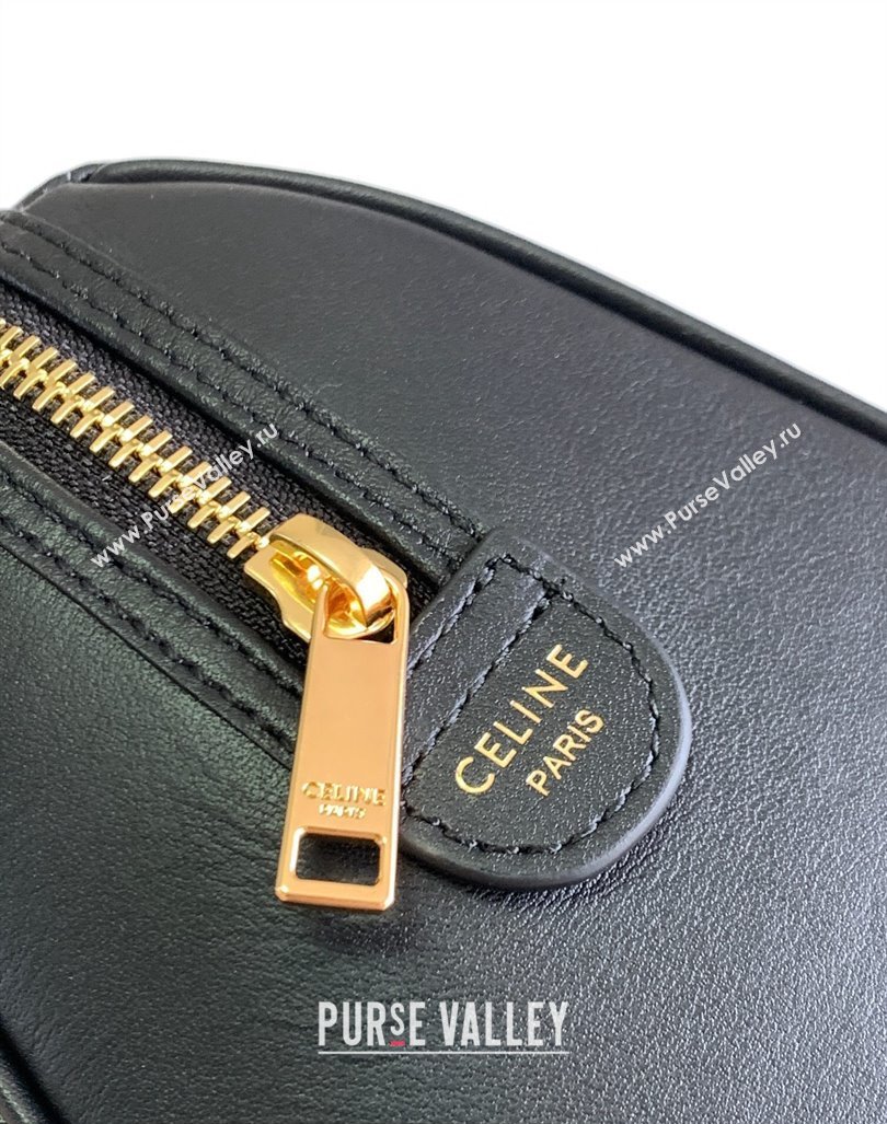 Celine SMALL BOSTON CUIR TRIOMPHE BAG in Smooth Calfskin Black (pin-23112101)