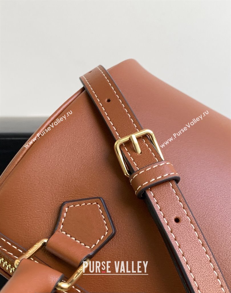 Celine SMALL BOSTON CUIR TRIOMPHE BAG in Smooth Calfskin Tan (pin-23112102)