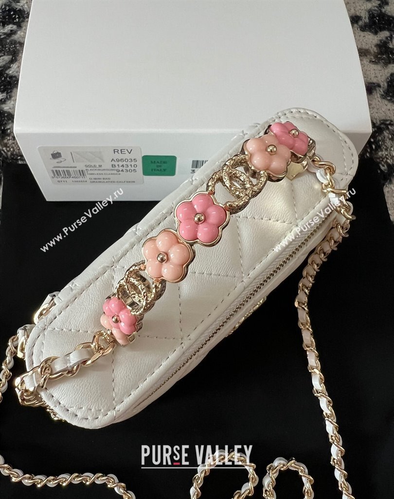 Chanel Small Vanity Case Bag with Flower Top Handle A96035 White 2024 (jiyuan-23112202)
