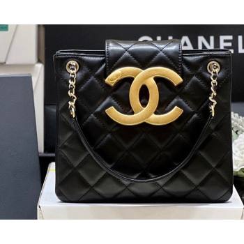 Chanel Lambskin Gold-Tone Metal Shopping Bag AS4596 Black 2024 (ORIGINAL QUALITY) (shunyang-23112204)