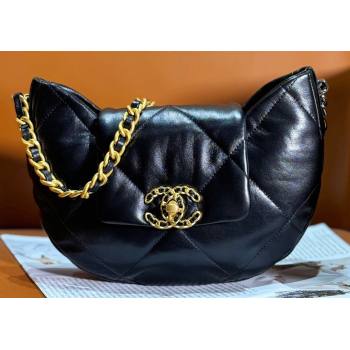 Chanel Shiny Lambskin Chanel 19 Bag AS4638 Black 2024 (jiyuan-23112210)