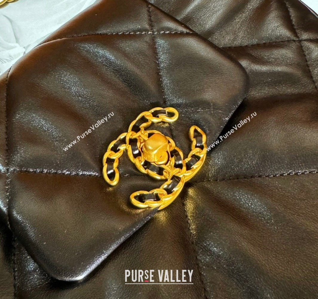 Chanel Shiny Lambskin Chanel 19 Bag AS4638 Black 2024 (jiyuan-23112210)