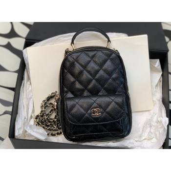 Chanel Grained Calfskin Mini Backpack Bag AP3753 Black 2024 (jiyuan-23112211)