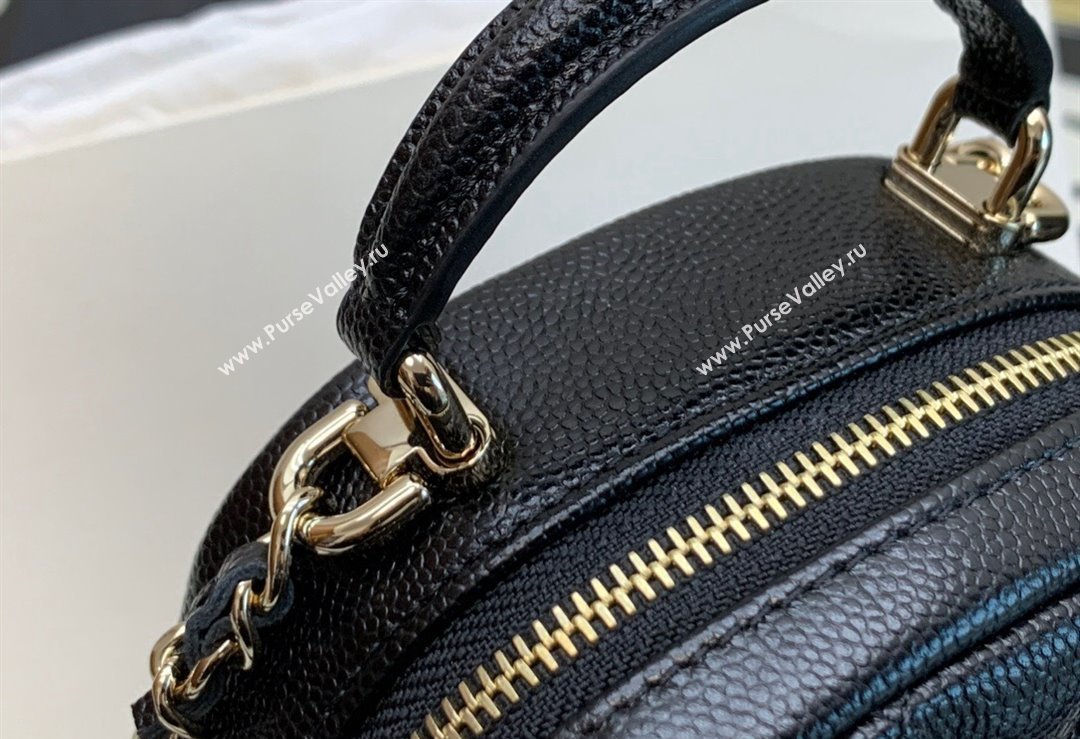 Chanel Grained Calfskin Mini Backpack Bag AP3753 Black 2024 (jiyuan-23112211)