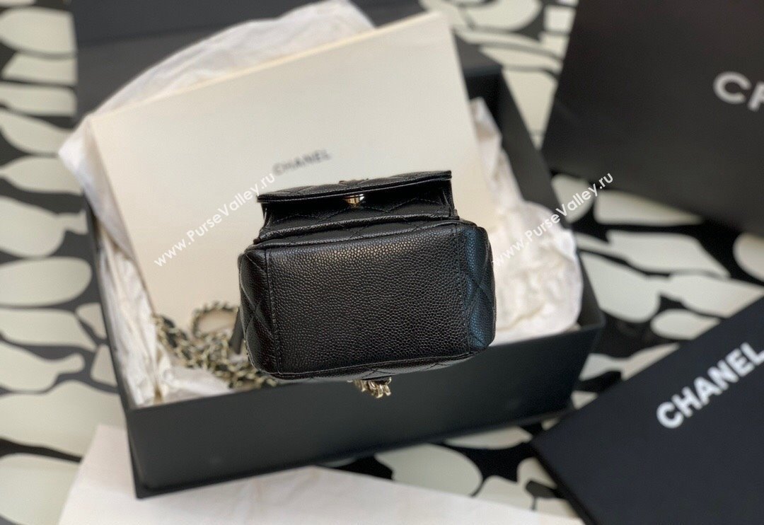 Chanel Grained Calfskin Mini Backpack Bag AP3753 Black 2024 (jiyuan-23112211)