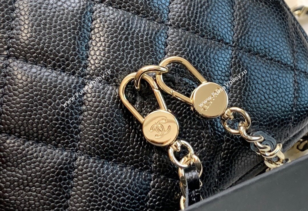 Chanel Grained Calfskin Mini Backpack Bag AP3753 Black 2024 (jiyuan-23112211)