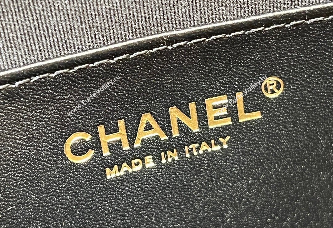 Chanel Lambskin Gold-Tone Metal Shopping Bag AS4596 Black 2024 (ORIGINAL QUALITY) (shunyang-23112204)