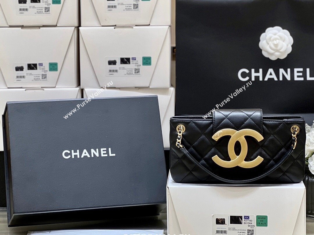 Chanel Lambskin Gold-Tone Metal Baguette Bag AS4611 Black 2024 (ORIGINAL QUALITY) (shunyang-23112205)